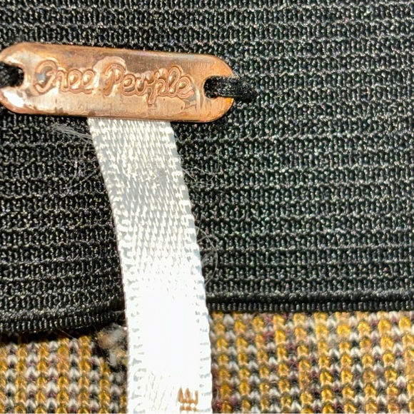 Free People Plaid Cropped Flare Pants Size 12 - Picture 7 of 16